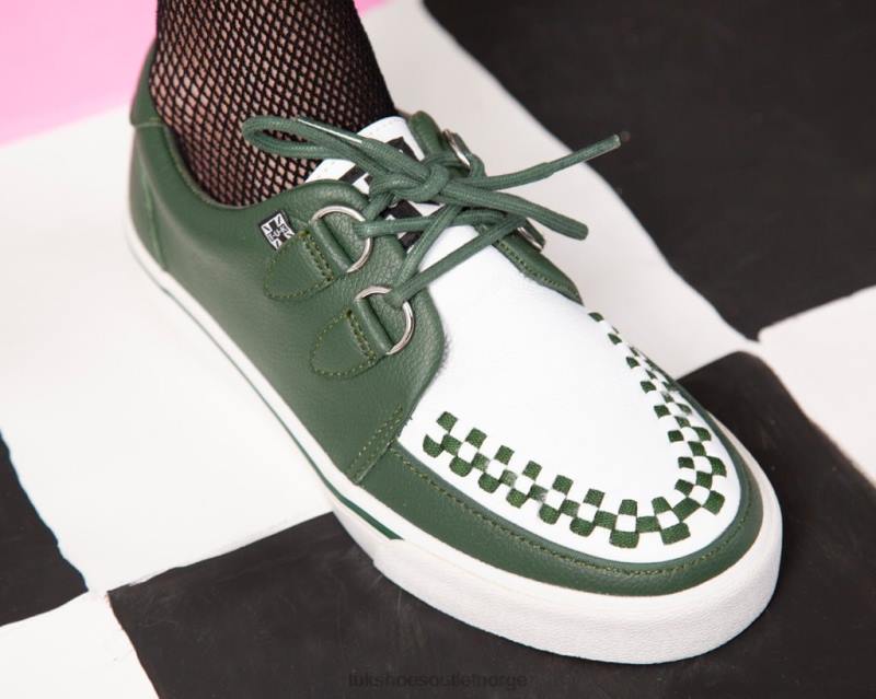 T.U.K. Footwear 2-rings creeper sneaker mørk sedertre/hvit fottøy kvinner 246X257