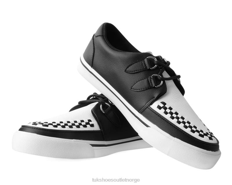 T.U.K. Footwear 2-rings creeper sneaker svart hvit fottøy kvinner 246X256