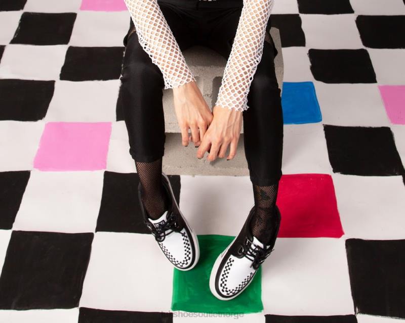 T.U.K. Footwear 2-rings creeper sneaker svart hvit fottøy kvinner 246X256