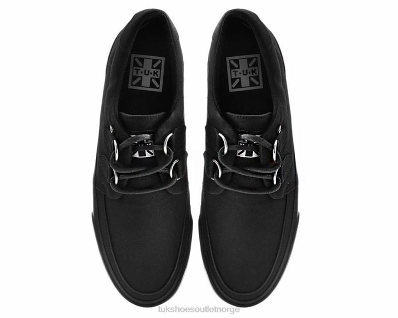 T.U.K. Footwear grunnleggende twill d-ring joggesko svart fottøy kvinner 246X268