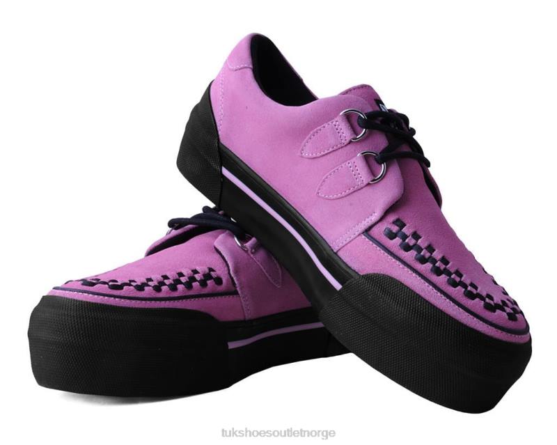 T.U.K. Footwear plattformsneaker i semsket skinn rosa fottøy kvinner 246X234