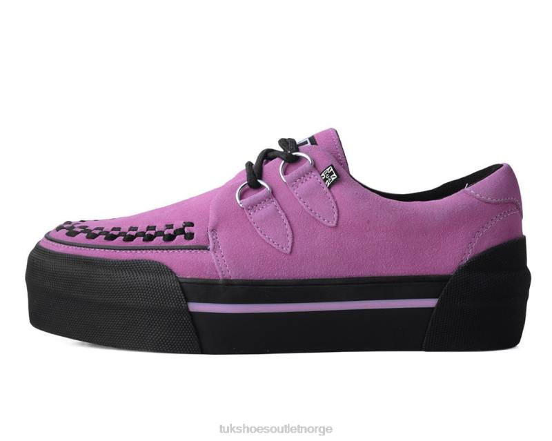T.U.K. Footwear plattformsneaker i semsket skinn rosa fottøy kvinner 246X234