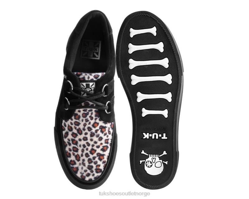 T.U.K. Footwear plattformsneaker i semsket skinn svart/leopard fottøy kvinner 246X249