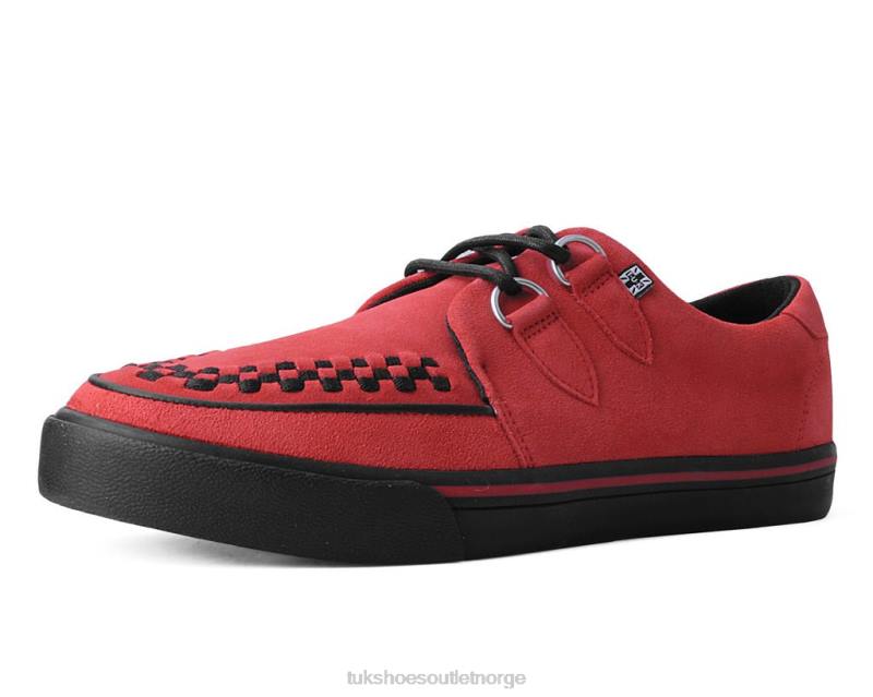 T.U.K. Footwear semsket d-ring interlace sneaker herlig rød fottøy kvinner 246X263