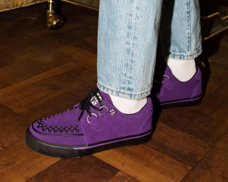 T.U.K. Footwear sneaker i semsket skinn lilla fottøy kvinner 246X246