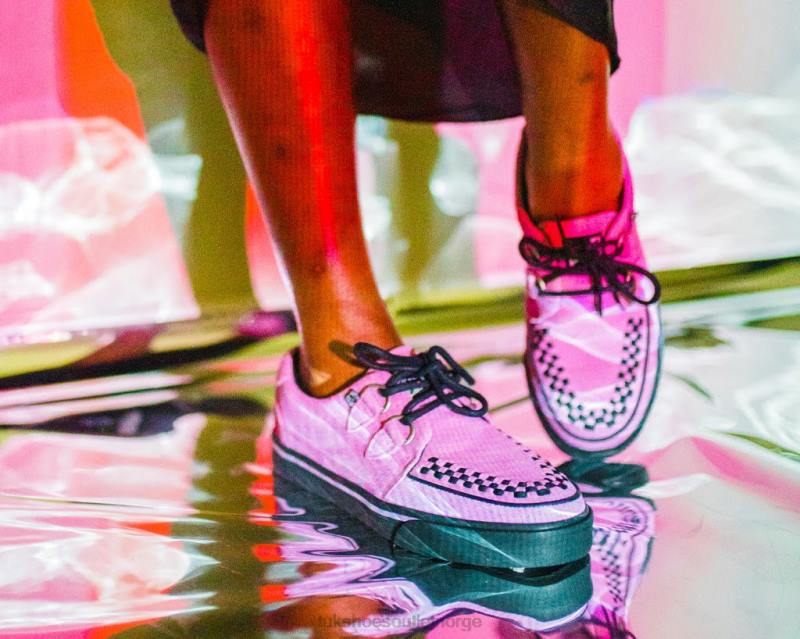 T.U.K. Footwear sneaker i semsket skinn rosa fottøy kvinner 246X251