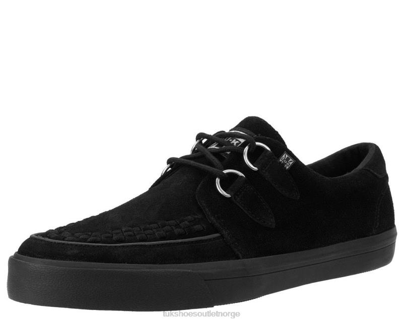 T.U.K. Footwear sneaker med d-ring i semsket skinn svart fottøy kvinner 246X252