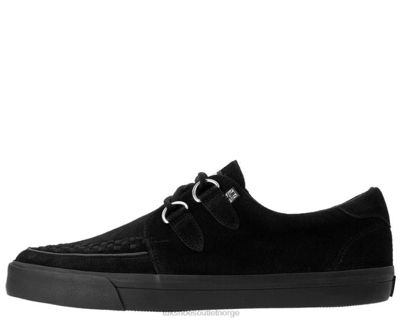 T.U.K. Footwear sneaker med d-ring i semsket skinn svart fottøy kvinner 246X252