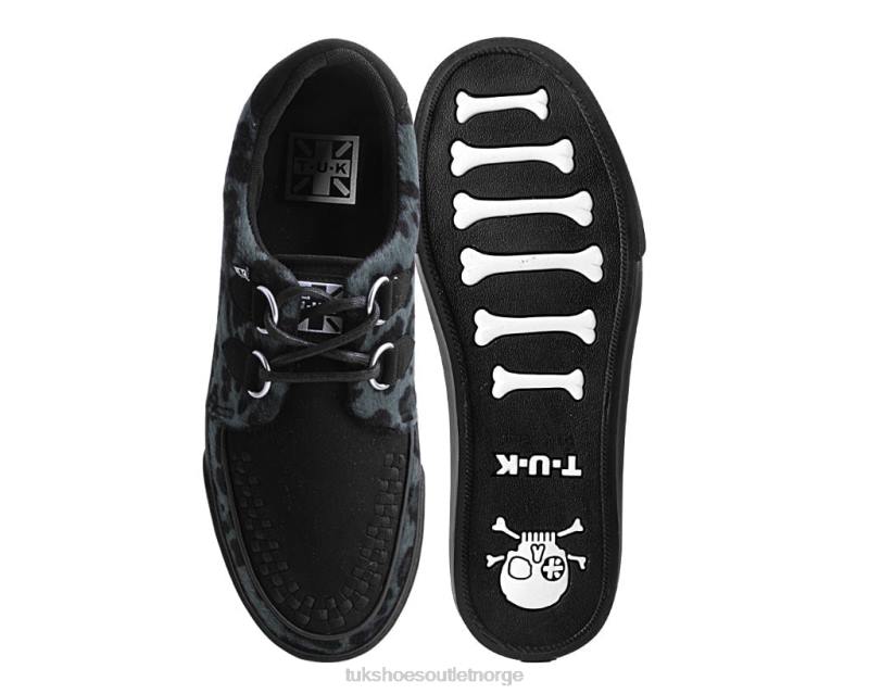 T.U.K. Footwear sneaker med leopardhår svart/grå fottøy kvinner 246X262