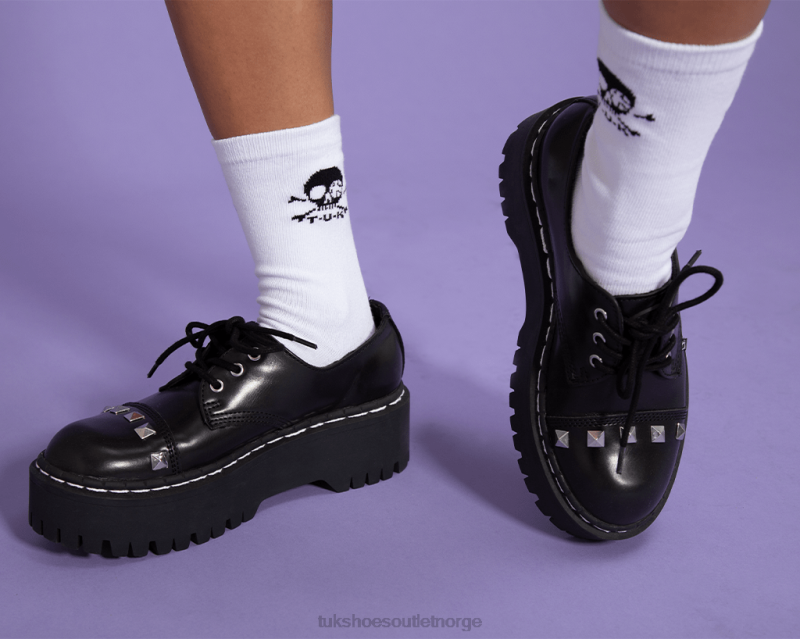 T.U.K. Footwear anarkisk pigget dino gibson svart fottøy kvinner 246X233