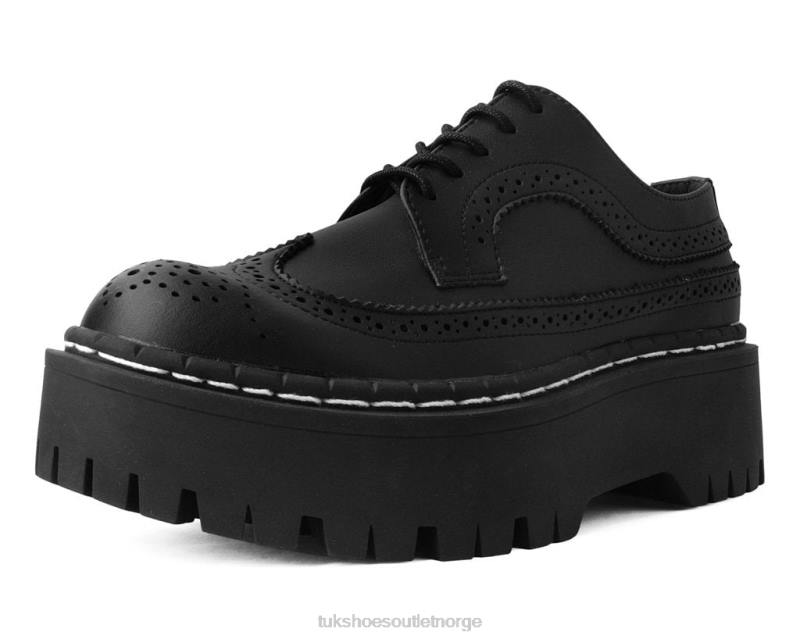 T.U.K. Footwear dobbeltdekker brogue svart fottøy kvinner 246X288
