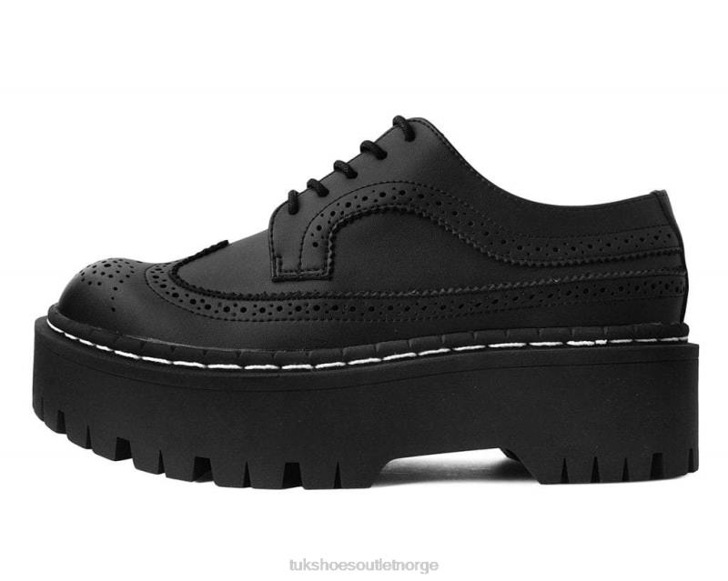 T.U.K. Footwear dobbeltdekker brogue svart fottøy kvinner 246X288