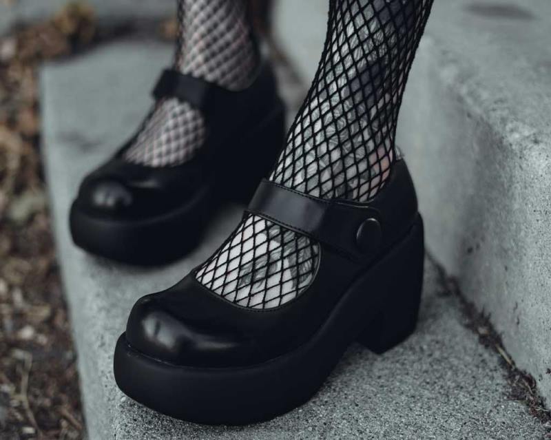 T.U.K. Footwear boble anarkisk mary jane plattform svart fottøy kvinner 246X279