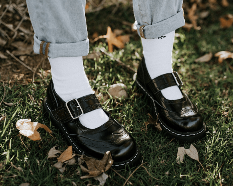 T.U.K. Footwear brogue mary jane svart fottøy kvinner 246X131