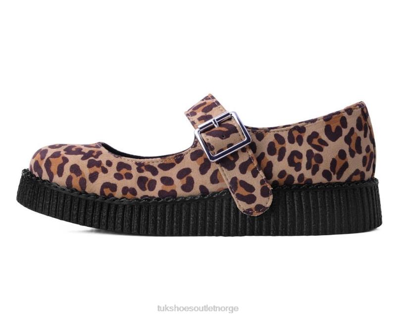 T.U.K. Footwear faux semsket viva low mary jane brun leopard fottøy kvinner 246X142