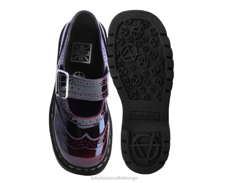 T.U.K. Footwear gradient brogue mary jane burgunder fottøy kvinner 246X176