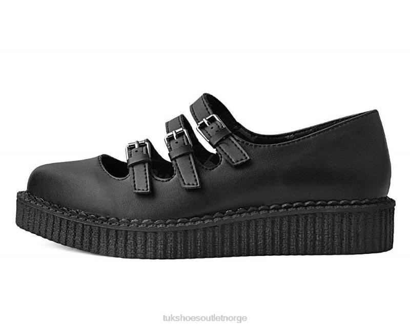 T.U.K. Footwear spiss 3-stropper mary jane svart fottøy kvinner 246X181