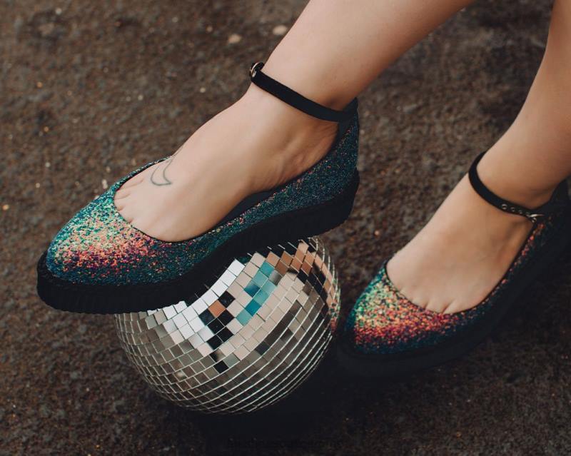 T.U.K. Footwear spisse mary jane multiglitter fottøy kvinner 246X157