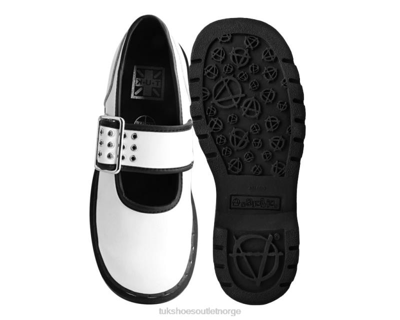 T.U.K. Footwear trim anarkisk mary jane med tre tinder svart hvit fottøy kvinner 246X184