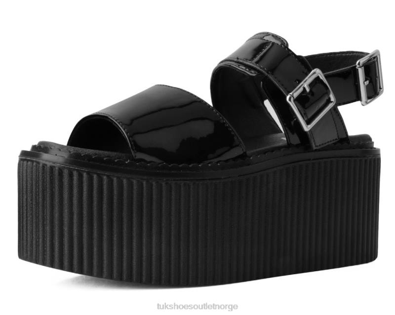 T.U.K. Footwear patent Strato sandal svart fottøy kvinner 246X306