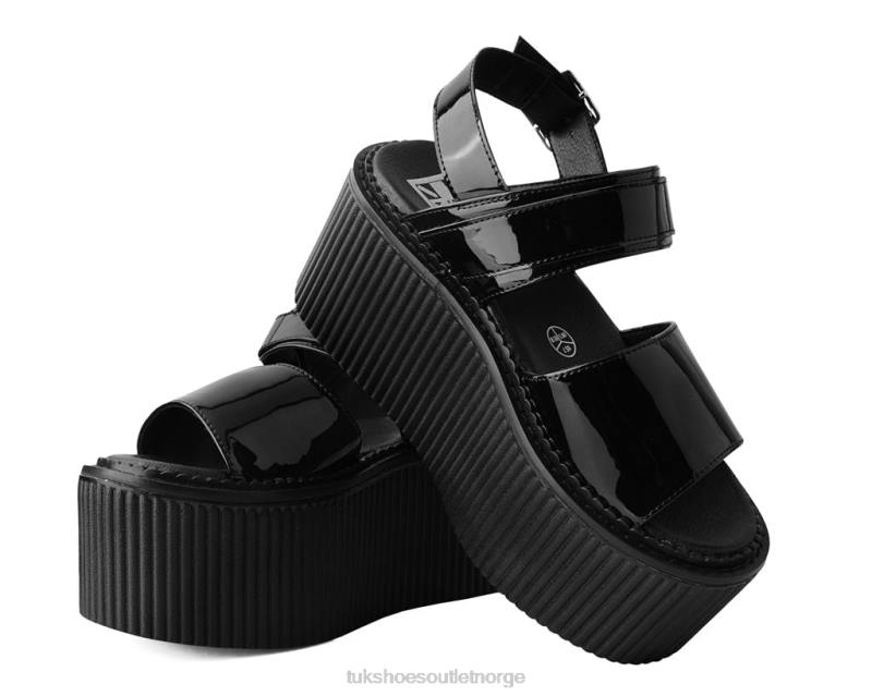 T.U.K. Footwear patent Strato sandal svart fottøy kvinner 246X306