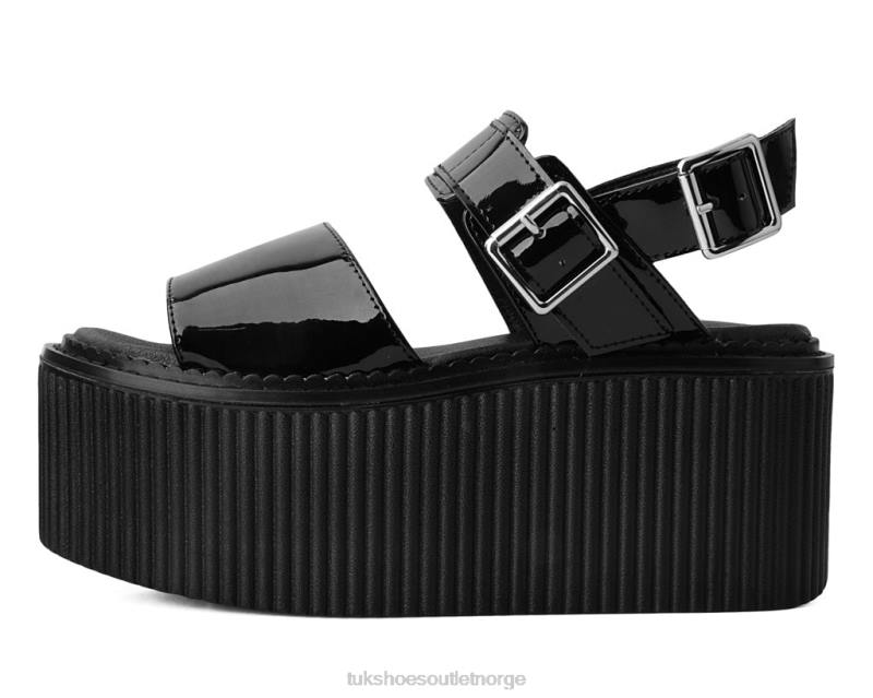 T.U.K. Footwear patent Strato sandal svart fottøy kvinner 246X306