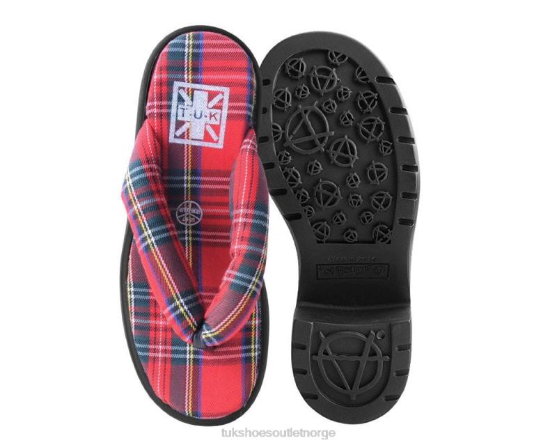 T.U.K. Footwear tartan strappy boble hæl rød fottøy kvinner 246X311