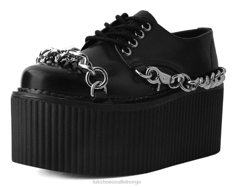 T.U.K. Footwear børste av lenket stratocreeper svart fottøy kvinner 246X77