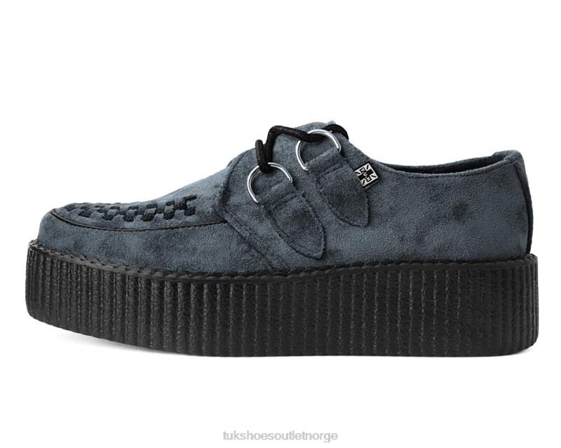 T.U.K. Footwear faux semsket interlace mondo creeper grå fottøy kvinner 246X46