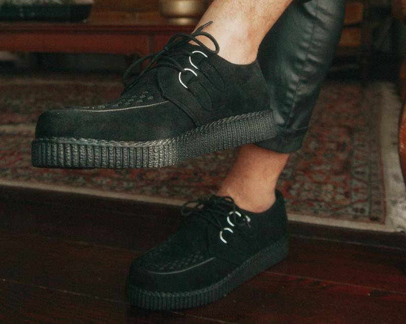 T.U.K. Footwear faux semsket viva lav creeper svart fottøy kvinner 246X68
