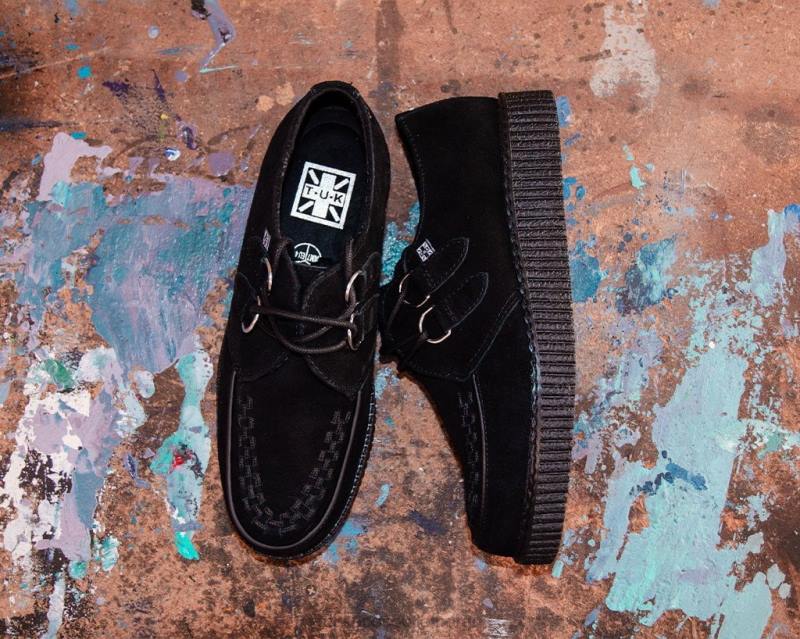 T.U.K. Footwear faux semsket viva lav creeper svart fottøy kvinner 246X68