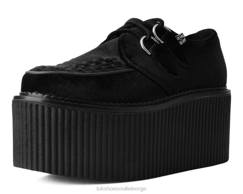 T.U.K. Footwear fløyels stratocreeper svart fottøy kvinner 246X75