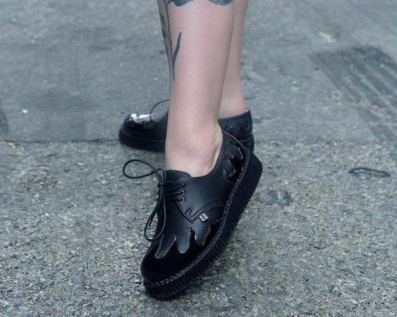 T.U.K. Footwear flammekryper svart fottøy kvinner 246X114