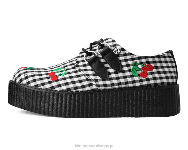 T.U.K. Footwear gingham mondo creeper svart hvit fottøy kvinner 246X130