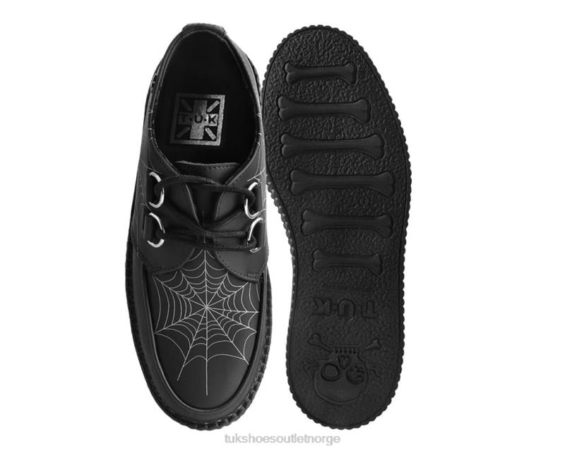 T.U.K. Footwear glød spiderweb viva mondo creeper svart fottøy kvinner 246X18