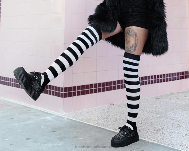 T.U.K. Footwear glød spiderweb viva mondo creeper svart fottøy kvinner 246X18