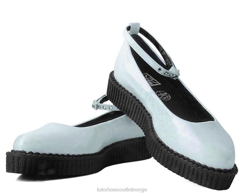 T.U.K. Footwear glatt spiss ballett flat creeper hvit fottøy kvinner 246X154