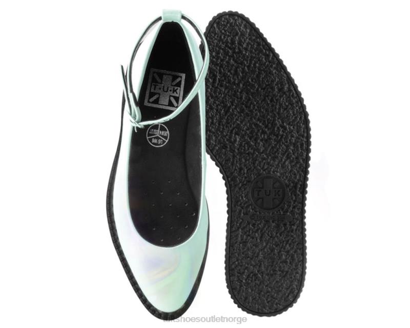 T.U.K. Footwear glatt spiss ballett flat creeper hvit fottøy kvinner 246X154