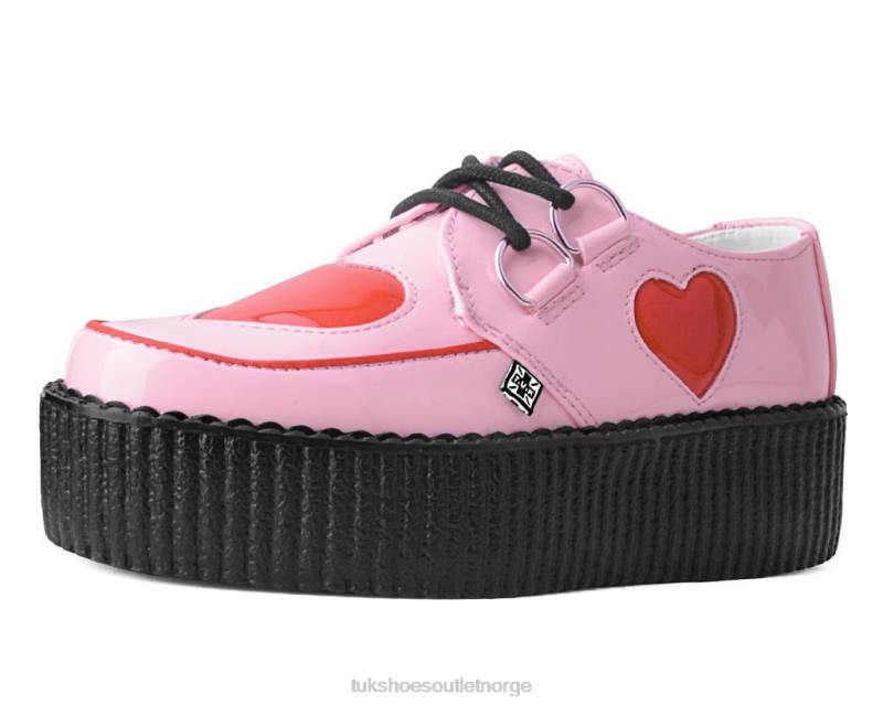 T.U.K. Footwear hjerte viva mondo creeper rosa/rød fottøy kvinner 246X103