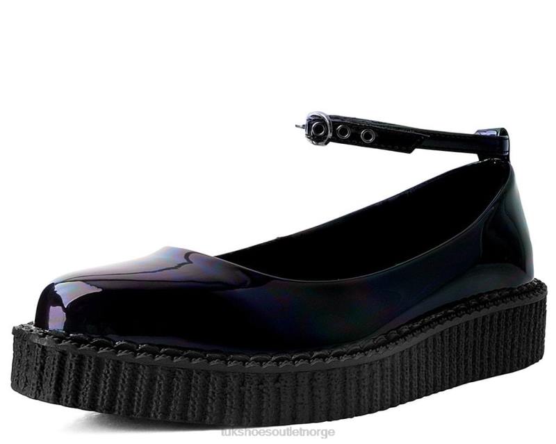 T.U.K. Footwear hologram spiss ballett kryper svart fottøy kvinner 246X136