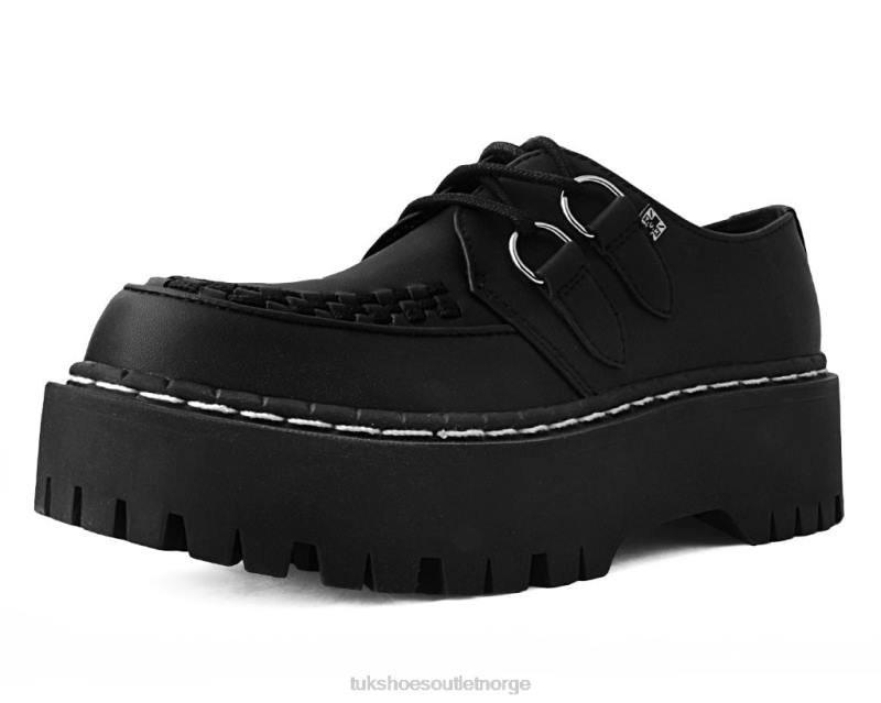T.U.K. Footwear interlace dobbel decker creeper svart fottøy kvinner 246X283