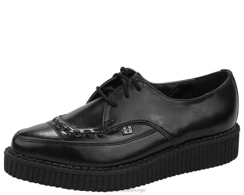 T.U.K. Footwear lær snøring spiss creeper svart fottøy kvinner 246X13