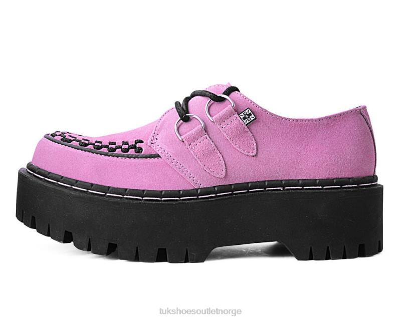 T.U.K. Footwear semsket interlace dobbeltdekker creeper rosa fottøy kvinner 246X291