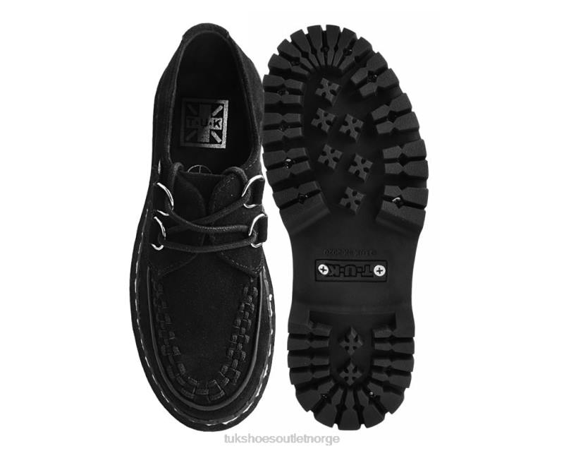 T.U.K. Footwear semsket interlace dobbeltdekker creeper svart fottøy kvinner 246X290