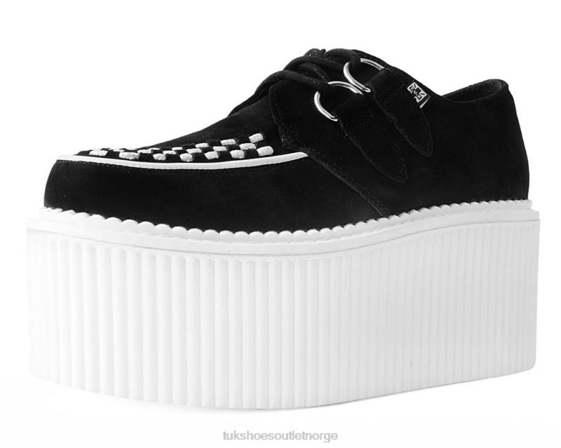 T.U.K. Footwear semsket interlace stratocreeper svart hvit fottøy kvinner 246X73