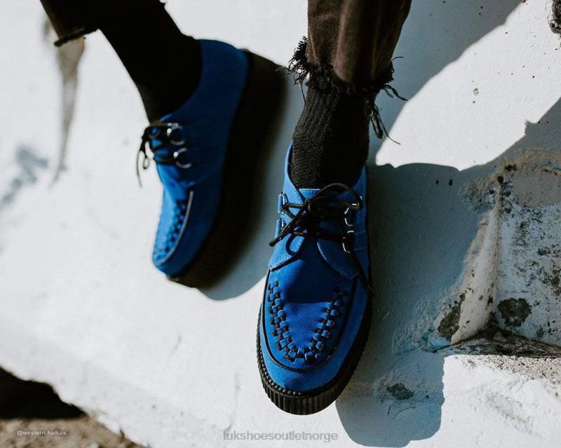 T.U.K. Footwear semsket viva mondo creeper blå fottøy kvinner 246X24