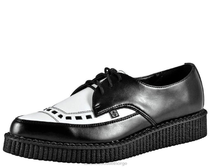 T.U.K. Footwear tofargede spisse slyngplanter svart hvit fottøy kvinner 246X55