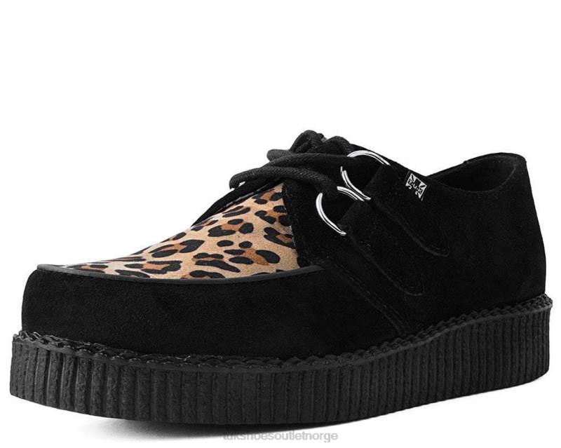 T.U.K. Footwear viva lav kryper svart/leopard fottøy kvinner 246X14
