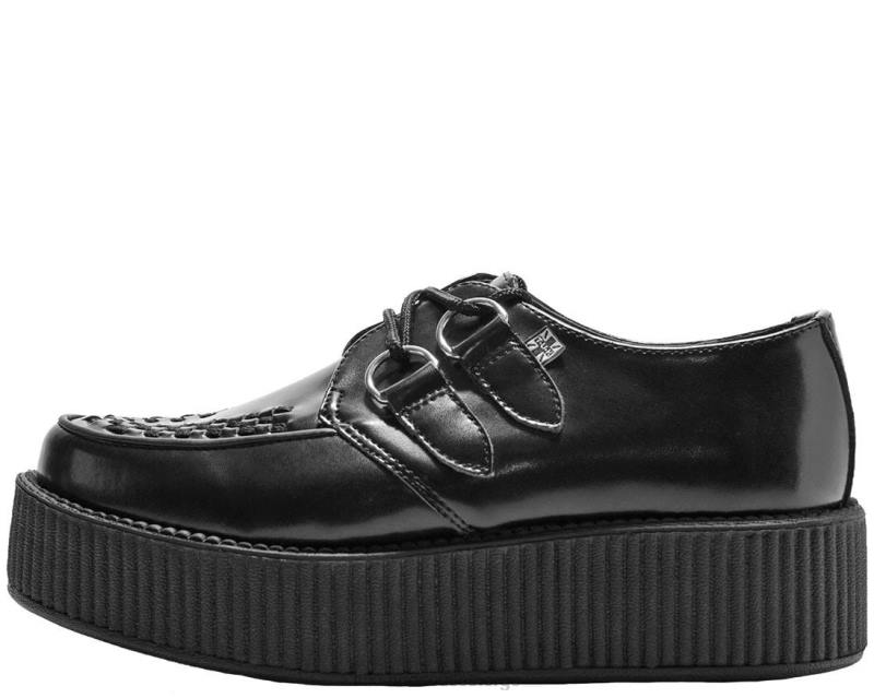 T.U.K. Footwear viva mondo creeper i skinn svart fottøy kvinner 246X17