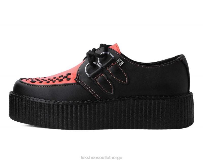 T.U.K. Footwear viva mondo creeper svart/oransje fottøy kvinner 246X105